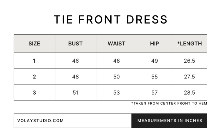 Tie Front Dress