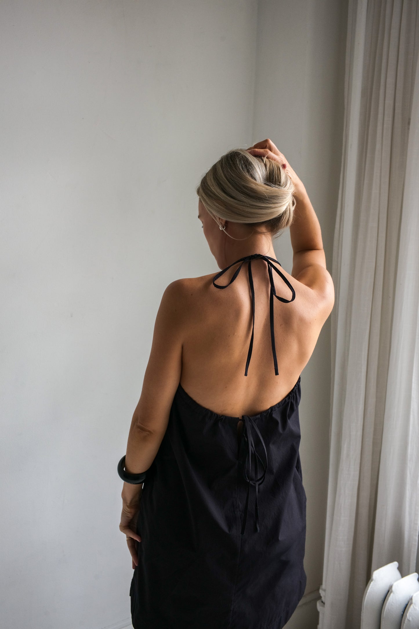 Tie Back Halter Dress